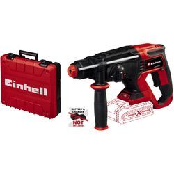 Akku-Bohrhammer EINHELL "TE-HD 18/20 Li - Solo", rot (rot, schwarz, weiß), B:89mm H:195mm L:364mm, Bohrmaschinen, Power X-Change, ohne Akku, inkl. E-Box Aufbewahrungskoffer