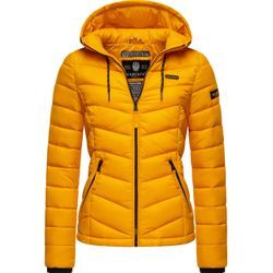 Steppjacke MARIKOO "Kuala" Gr. M (38), gelb (sonnengelb), Damen, Obermaterial: 100% Nylon; Futter: 100% Polyester; Wattierung: 100% Polyester; Ärmelfutter: 100% Polyester, Jacken, ultraleichte Übergangsjacke mit Kapuze