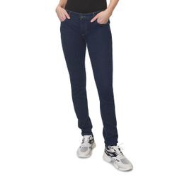 Slim-fit-Jeans MARC O'POLO "aus stretchigem Bio-Baumwolle-Mix" Gr. 25, Länge 30, blau, Damen, Obermaterial: 89% Baumwolle, 8% Polyester, 3% Elasthan, unifarben, Jeans