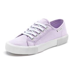 Sneaker LASCANA Gr. 35, lila (helllila) Damen Schuhe Canvassneaker Sneaker low Skaterschuh aus Textil, Schnürhalbschuh, Freizeitschuh