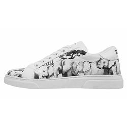 Sneaker DOGO "Damen Ace Sneakers Sunset Animals Vegan Damen Sneaker / Female", Damen, Gr. 36, Normalschaft, weiß, Lederimitat, Schuhe, Vegan