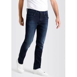 Straight-Jeans MAC "Arne Pipe", Herren, Gr. 30, Länge 30, blau (blau, schwarz), Denim/Jeans, Obermaterial: 90% Baumwolle, 8% Elastomultiester, 2% Elasthan, casual, Jeans