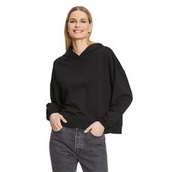 Sweatshirt BETTY BARCLAY "Betty Barclay Sweatpullover mit Kapuze" Gr. L, schwarz Damen Sweatshirts Druck