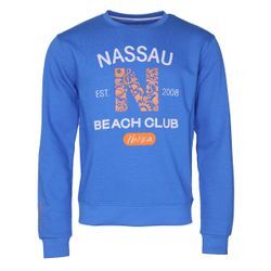 Sweater NASSAU BEACH, Herren, Gr. 52 (L), blau (tiefblau), 60% Baumwolle, 40% Polyester, Rundhals, Sweatshirts