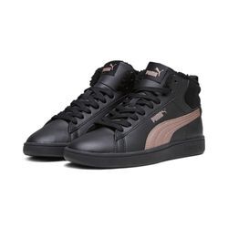 Sneaker PUMA "Smash 3.0 Mid WTR Sneakers Erwachsene" Gr. 35.5, rosa (schwarz rose gold metallic), Obermaterial: Synthetik, Leder; Futter: Textil; Innensohle: Textil; Laufsohle: Gummi, Schuhe