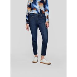 Jerseyhose RABE "Rabe Elegante Damenjeans mit perfekter Passform" Gr. 40, Normalgrößen, blau (dunkelblau), Damen, 92%Baumwolle 6%Polyester 2%Elastan, unifarben, Hosen