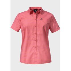 Outdoorbluse SCHÖFFEL "Blouse Buchstein L", Damen, Gr. 34, rosa (3245, rosa), Oberstoff : 64% Baumwolle 36% Polyester, sportlich, Basic, V-Ausschnitt, Kurzarm, Blusen