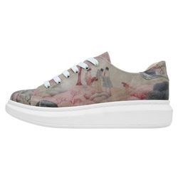 Plateausneaker DOGO "Damen Myra 36 Vegan Damen Sneaker / female" Gr. 38, Normalschaft, rosa (beige, rosa), Damen, Lederimitat, Schuhe, Vegan