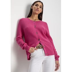 Cardigan HECHTER PARIS Gr. 40/42, pink, Damen, Strick, Obermaterial: 50% Viskose, 28% Polyester, 22% Polyamid, Strickjacken, mit Knopfleiste - NEUE KOLLEKTION