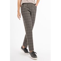 Stoffhose RECOVER PANTS "RECOVER", Damen, Gr. 44, Normalgrößen, beige (karo beige), 63% Polyester;34% Viskose;3% Elasthan, kariert, relaxed fit lang, Hosen, Bund mit Gummizug