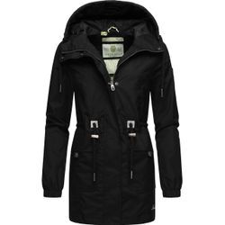 Outdoorjacke NAVAHOO "Neophee" Gr. S (36), schwarz, Damen, Obermaterial: 100% Polyester (recycelt), Futter: 100% Polyester (recycelt), Ärmelfutter: 100% Polyester (recycelt), Jacken, Damen Übergangs Parka aus recycelten Materialien