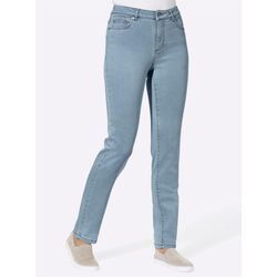 5-Pocket-Jeans CASUAL LOOKS, Damen, Gr. 36, Normalgrößen, blau (hellblau), 81% Baumwolle, 17% Polyester, 2% Elasthan, unifarben, lang, Jeans