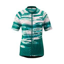 Radtrikot GONSO "COPEDELLO", Damen, Gr. 34, grün (dunkelgrün), 100% Recyceltes Polyester, Rundhals, Kurzarm, Trikots, Leicht, schnell trocknend, optimaler Feuchtigkeitstransport