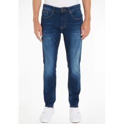 Tapered-fit-Jeans TOMMY JEANS "SLIM TAPERED AUSTIN" Gr. 32, Länge 36, blau (aspen dunkelblau), Herren, Obermaterial: 98% Baumwolle, 2% Elasthan, Jeans