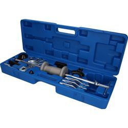 Brilliant Tools Radnaben-Abzieher mit Gleithammer, geschmiedet, 14-tlg Schlosserhammer,Montagewerkzeugsatz, Radnabe/Radlager BT671300