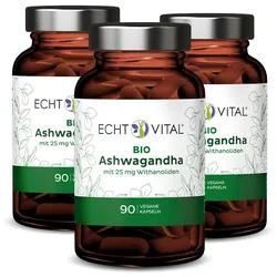 Echt Vital Bio Ashwagandha - 3 Gläser 3x90 St