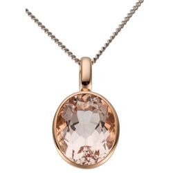 Ketten-Anhänger FIRETTI "Schmuck Geschenk Gold 585 Halsschmuck Anhänger für Halskette", rosa (roségoldfarben, rosa, rosa), Schmuckanhänger, Damen, Rotgold 585, 1,85 g, mit Morganit