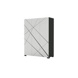 Höffner Drehtürenschrank X Dark ¦ grau ¦ Maße (cm): B: 150 H: 200 T: 56,6