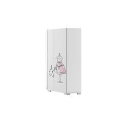 Höffner Eckschrank Fashion Pink ¦ weiß ¦ Maße (cm): B: 96,7 H: 200