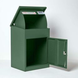 Smart parcel box™ Wand-Paketkasten Paketbox Paketbriefkasten Postkaten, Entnahme vorne, Grün