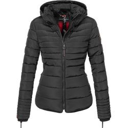 Winterjacke MARIKOO "Amber" Gr. XXL (44), schwarz Damen Jacken stylische Steppjacke mit Teddyfutter