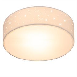 monzana® Deckenlampe Weiß Stoff Ø30cm Sternenhimmel