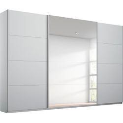 Schwebetürenschrank RAUCH "Kleiderschrank Schrank Garderobe Wäscheschrank TOMA" Schränke Gr. B/H/T: 315 cm x 229 cm x 62 cm, 3 St., grau (seidengrau) inkl. Regaleinsatz sowie zusätzlichen Einlegeböden MADE IN GERMANY