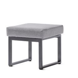 Sieger Adelaide Loungehocker Aluminium Eisengrau/Hellgrau