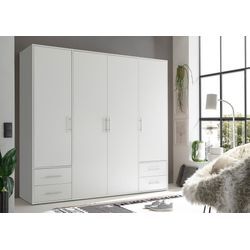 Schlafkontor Valencia Kleiderschrank Laminat 4 Türen 206x195x60 cm