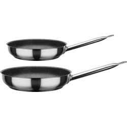 Pfannen-Set GSW "Le Chef PROFILE", silber (silberfarben, schwarz), Ø:28cm, Pfannen, Induktion