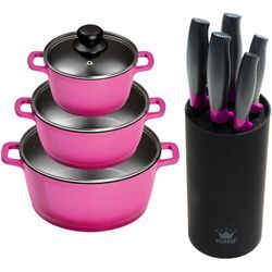 Topf-Set KING "Berry", lila (violett), Ø:16cm, Töpfe, Induktion