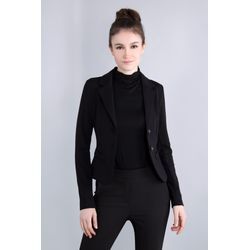 Kurzblazer IMPERIAL "IMP-J S24ABE", Damen, Gr. XXL (44), schwarz (nero 1900), Web, Obermaterial: 65% Viskose, 30% Polyamid, 5% Elasthan, unifarben, leicht glänzend, clean, gepflegt, feminin, figurbetont, Langarm, Blazer, im Athleisure Look