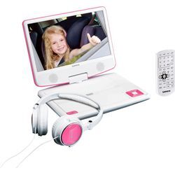 LENCO Portabler DVD-Player "DVP-910", pink, B:22,2cm H:17,4cm T:4,3cm, Abspielgeräte