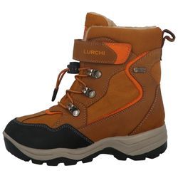 Winterboots LURCHI "Uno-TEX" Gr. 31, cognac, orange, schwarz Kinder Schuhe Klettboots, Winterstiefel, Outdoorstiefel mit TEX-Ausstattung