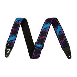 Fender Neon Monogrammed Strap Purple & Blue