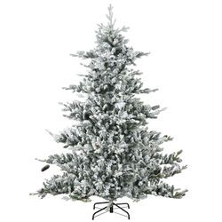 HOMCOM Künstlicher Weihnachtsbaum mit Kunstschnee und 1471 Zweigen bunt ?153 x H180 cm