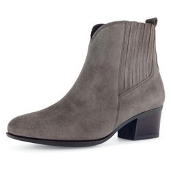 Westernstiefelette GABOR "St.Tropez" Gr. 40, grau (taupe) Damen Schuhe Cowboystiefelette, Boots, Komfortschuh in bequemer Weite G (= weit)