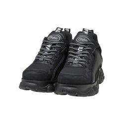 Trainingsschuh BUFFALO "Buffalo Damen Buffalo Cld Chai Vegan Nubuck/Mesh", Damen, Gr. 41, schwarz, Leder, unifarben, Schuhe