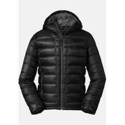 Funktionsjacke SCHÖFFEL "Down Jacket Lodner M", Herren, Gr. 48, schwarz (9990, schwarz), Oberstoff : 100% Nylon Futter : 100% Nylon Füllung : 90% Daune 10% Federn ENTHÄLT NICHTTEXTILE TEILE TIERISCHEN URSPRUNGS, sportlich, regular fit, hoch geschlossener Ausschnitt, Langarm, Jacken