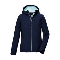 Softshelljacke KILLTEC "KOW 349 GRLS SFTSHLL JCKT", Kinder, Gr. 116, blau (navy), Oberstoff: Oberseite: 100% Polyester, Rückseite: 100% Polyester, Futter: 100% Polyester, sportlich, Jacken