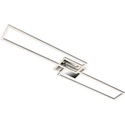 Briloner - frame led Deckenleuchte, Schwenkbar, Fernbedienung, cct Farbtemperatursteuerung, Backlighteffekt, silberfarbig, 110 x 24,8 x 8 cm