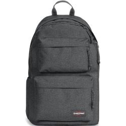 Freizeitrucksack EASTPAK "PADDED DOUBLE", Gr. B/H/T: 28,5cm x 47cm x 21cm, schwarz (schwarz denim), Nylon, Polyester, unifarben, casual, Rucksäcke, Schulrucksack Arbeitsrucksack Streetpack