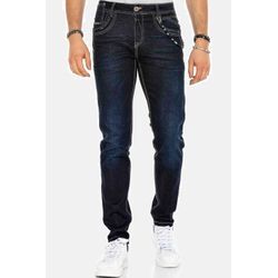 Straight-Jeans CIPO & BAXX "Jeans" Gr. 30, Länge 34, blau (dunkelblau) Herren Jeans