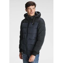 Steppjacke H.I.S Gr. L (52/54), schwarz (marine, schwarz) Herren Jacken für kühle und windige Tage, aus leichtem Webstoff