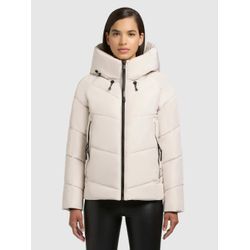 Steppjacke KHUJO "ALESS" Gr. L (40), beige (creme), Damen, Web, Steppware, Obermaterial: 100% Polyester. Futter: 100% Nylon. Wattierung: 100% Polyester, unifarben, Jacken