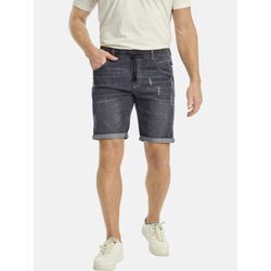 Bermudas JAN VANDERSTORM "Tiefbundbermuda LAMBRIT", Herren, Gr. 54, grau, Obermaterial: 78% Baumwolle CO. 20% Polyester COOLMAX PES(Coolmax). 2% Elasthan EL., casual, comfort fit kurz, Hosen