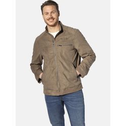 Lederimitatjacke JAN VANDERSTORM "Kunstlederjacke TORMAR", Herren, Gr. 56, braun, Obermaterial: 100% Polyester PES., casual, comfort fit normal, Jacken