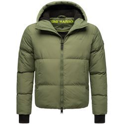 Steppjacke STONE HARBOUR "Tayroos XX", Herren, Gr. L (52), grün (olivgrün), Obermaterial: 100% Nylon, Futter: 100% Polyester, Wattierung: 100% Polyester, Ärmelfutter: 100% Polyester, casual, lässig geschnitten hüftbedeckend, hoch geschlossener Ausschnitt, Langarm Ärmel ohne Ärmelschlitz normaler Saum mit Daumenlöchern, Jacken, Gesteppte Herren Winterjacke mit Kapuze