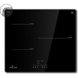 Induction Hob 3 Plates, Induction Hob with Metal Frame, 60 cm Built-in Hob Self-Sufficient, Child Lock, Hobs 6800 w, 1-99 Min Timer, No Plug