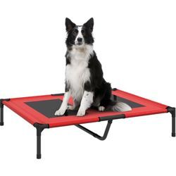 Hundeliege outdoor Schlafplatz Hundebett Hundesofa Haustierbett Katzenbett Kaffee-Rot 92 x 76 x 18 cm - Pawhut